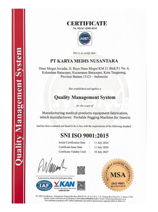 Sertifikat ISO 9001_PT Karya Medis Nusantara